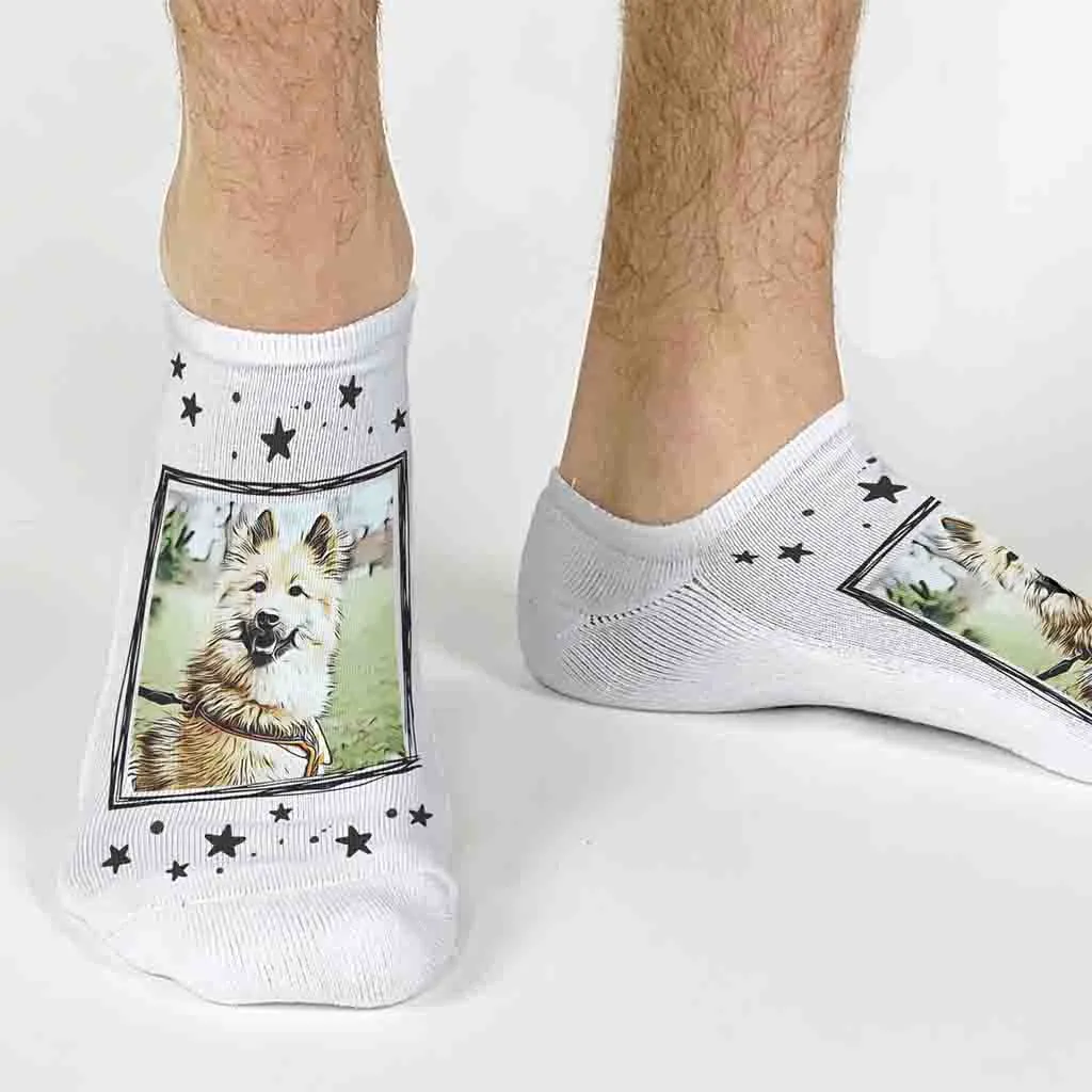 Custom Face Photo Socks with Cartoon Effect