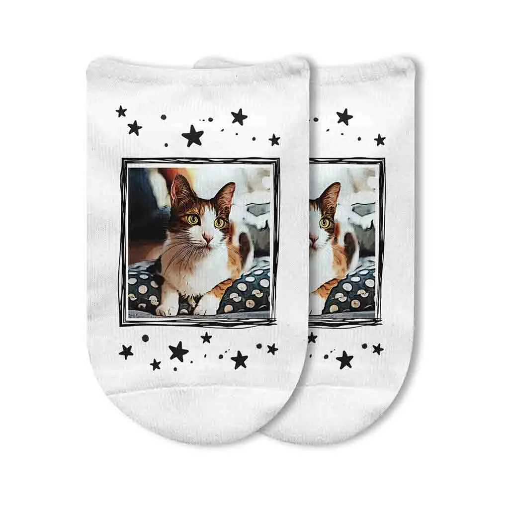 Custom Face Photo Socks with Cartoon Effect
