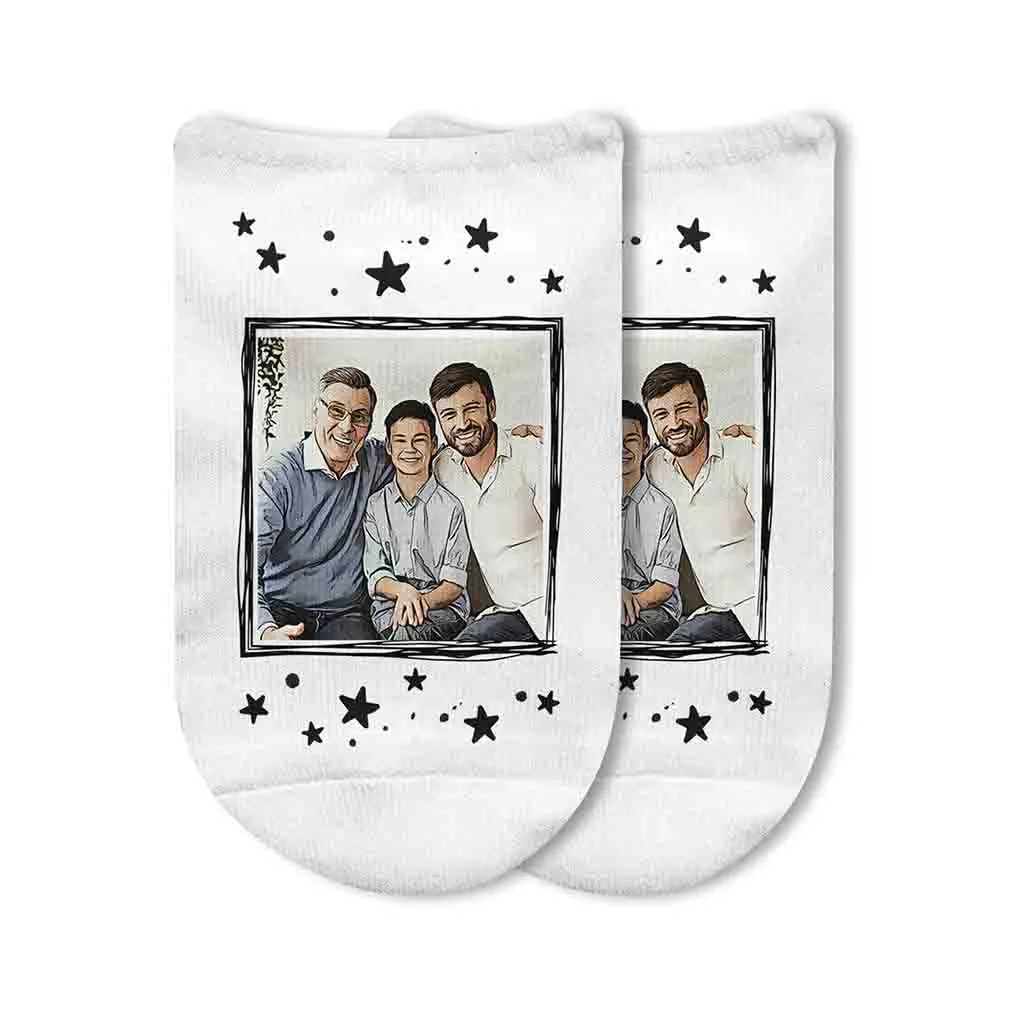Custom Face Photo Socks with Cartoon Effect