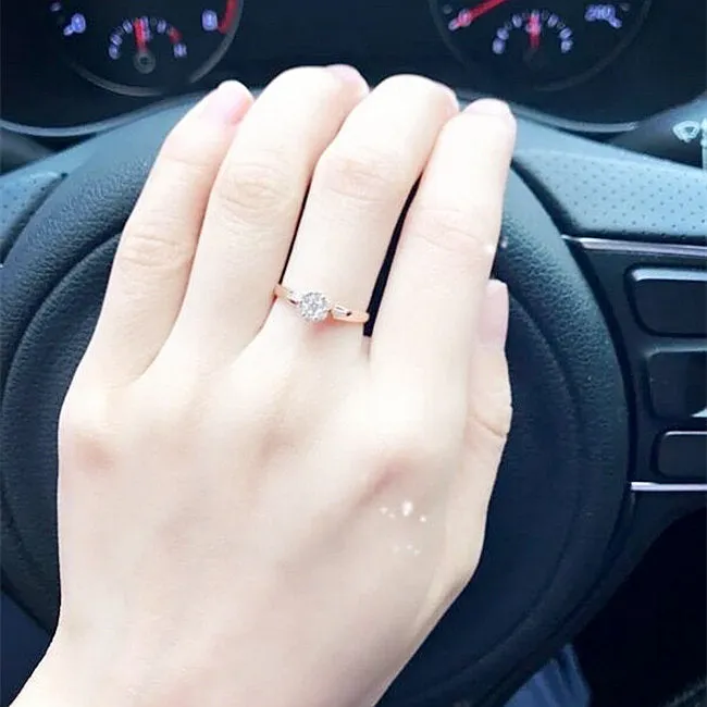 Diamond Cluster Flower Engagement Ring
