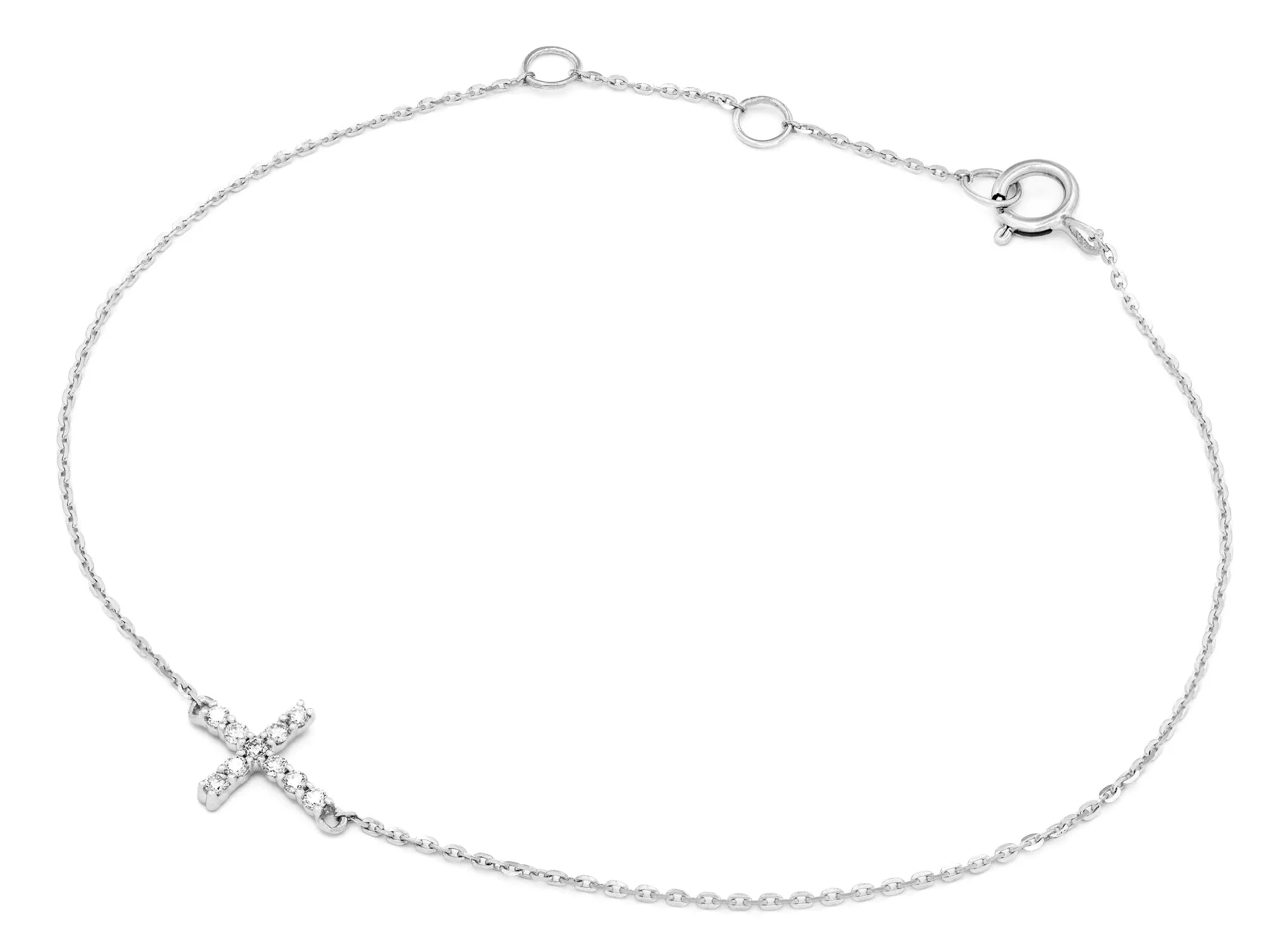 Diamond Cross Bracelet