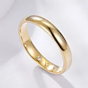 Diamond Wedding Couple Matching Dome Rings