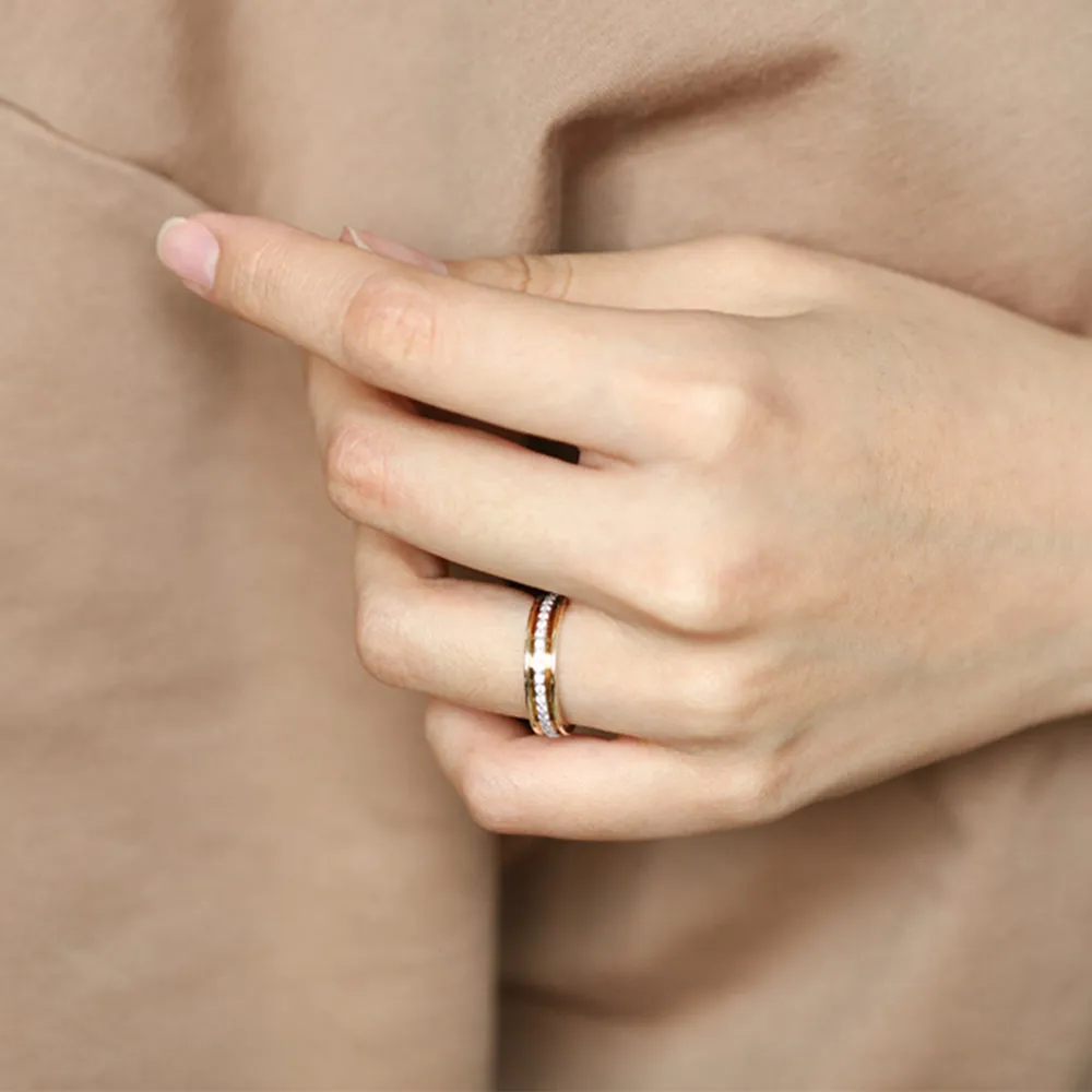 Diamond Wedding Couple Matching Rings