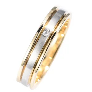 Diamond Wedding Couple Matching Rings