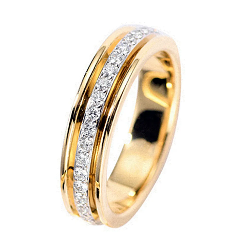 Diamond Wedding Couple Matching Rings