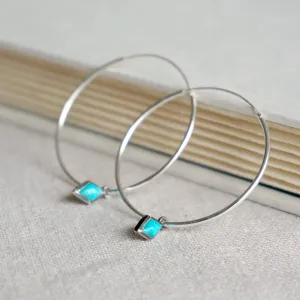 Dir Turquoise Hoops