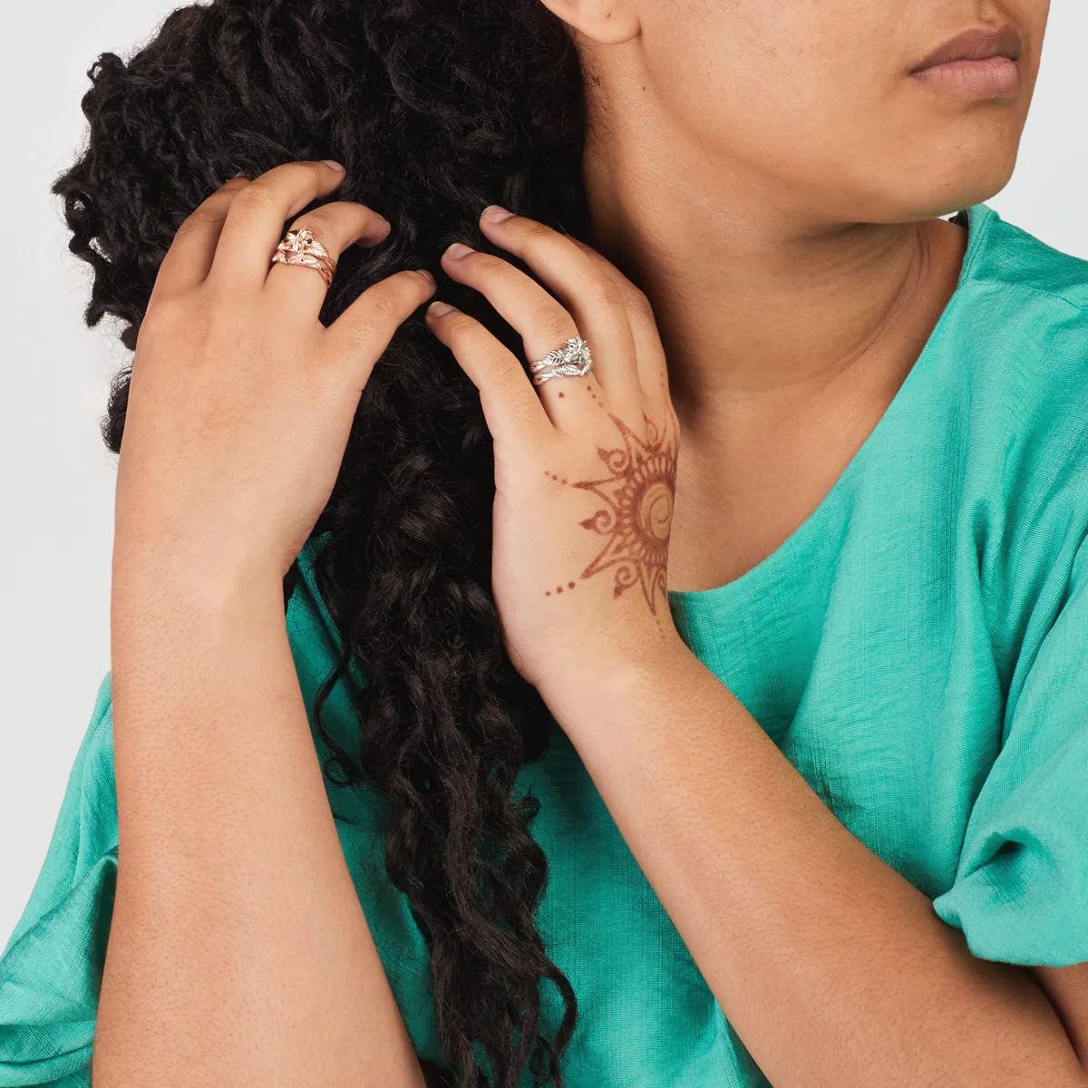 Disney X RockLove DISNEY MOANA Moana Hibiscus Stacker Rings