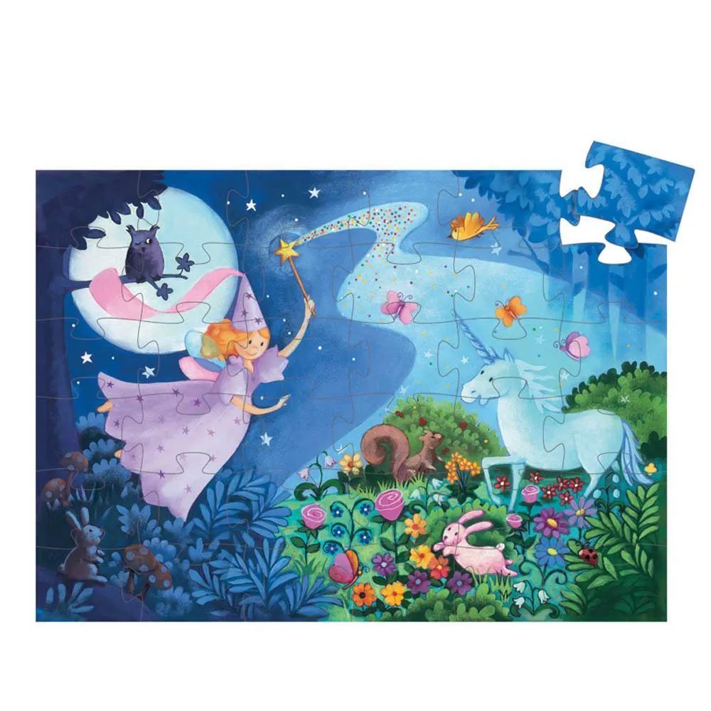 Djeco Fairy & Unicorn Silhouette Puzzle