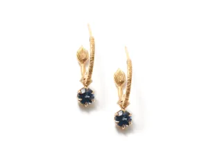 Dogwood Hoop   Blue Sapphire Drop Combination