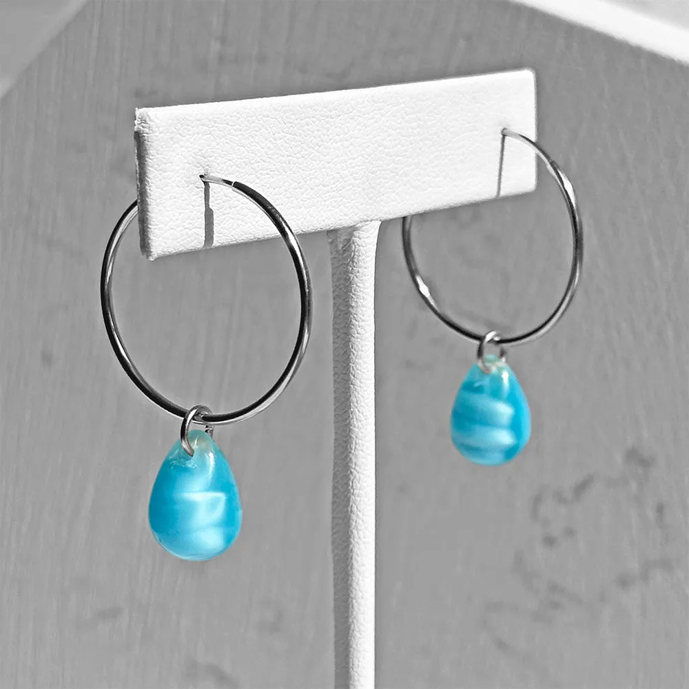 Drop Hoop Earrings
