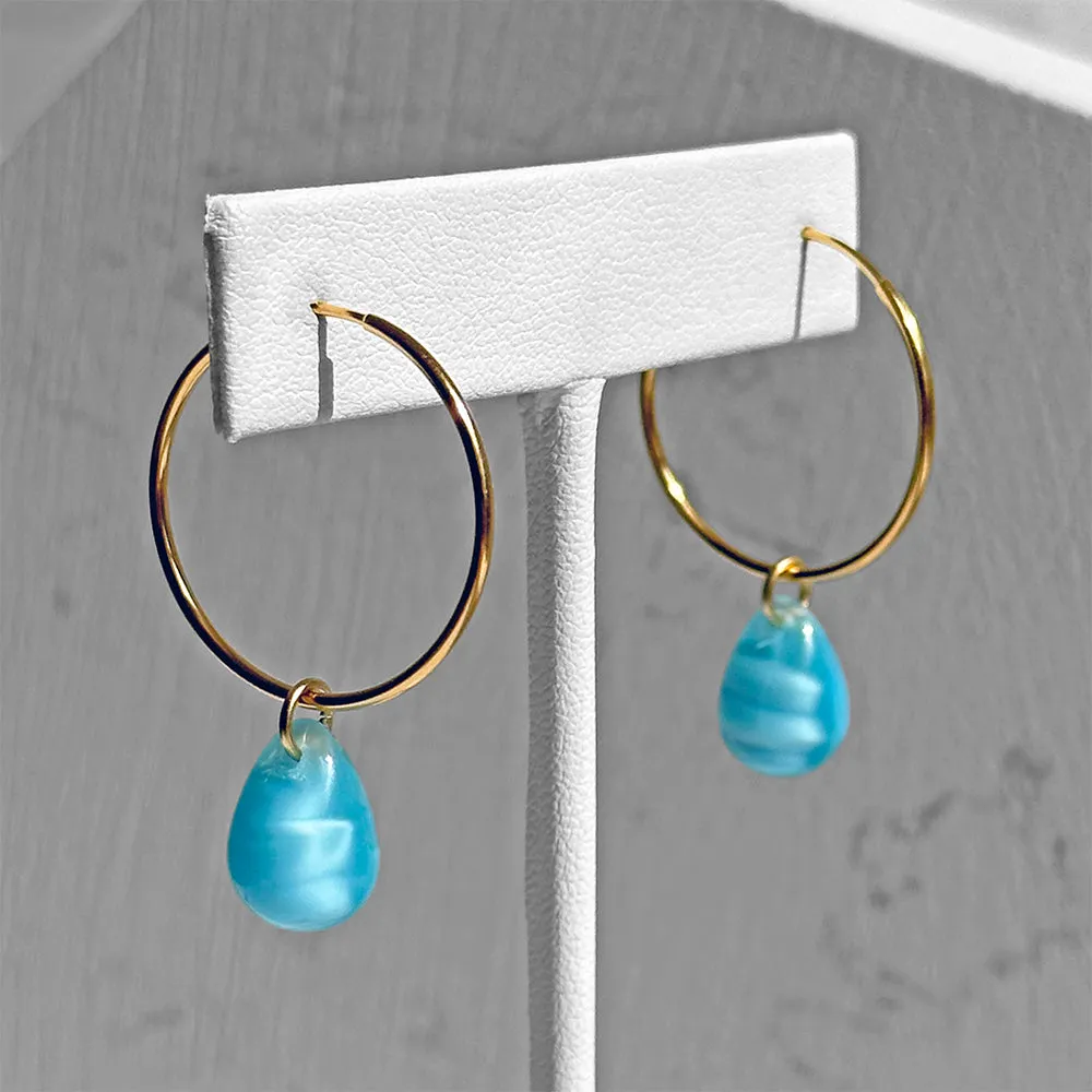 Drop Hoop Earrings
