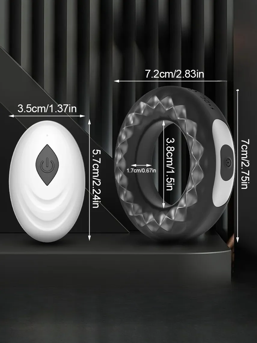 Dual Vibrating Remote Control Cock Ring-HUX by Scandals