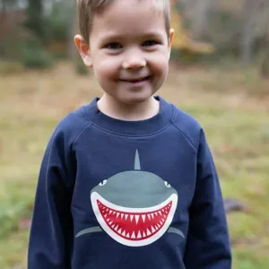 DYR Cph by Danefae Kids Shark Sweatshirt - Dark Navy Blue