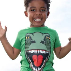 DYR Cph by Danefae Kids T-Rex Dinosaur T-Shirt - Plant Green