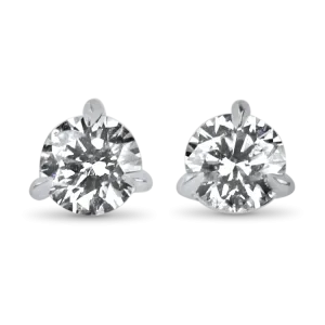 Estate Kwiat Platinum Diamond Stud Earrings