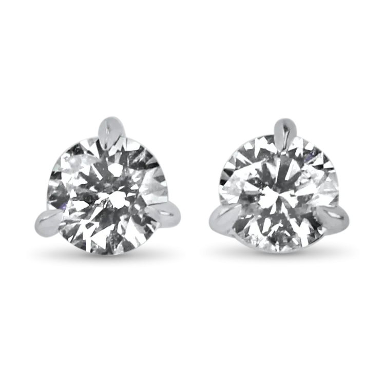 Estate Kwiat Platinum Diamond Stud Earrings