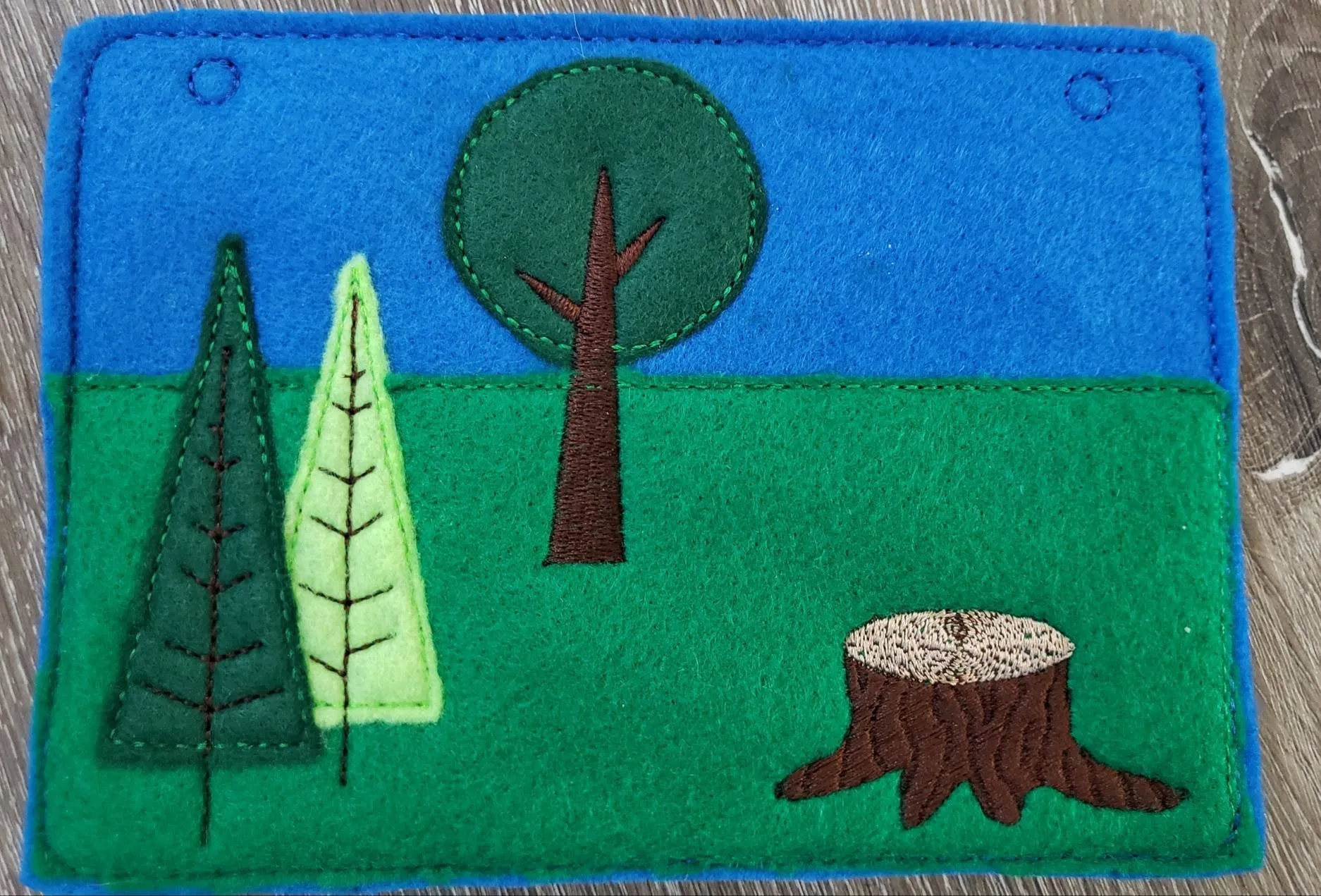 Felt finger puppet animal - Woodland Animal quiet book page -  Gift for kids - habitat - forest animals - learning toy - animals and biomes