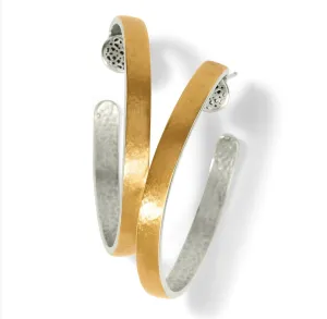 Ferrara Entrata Medium Gold Hoop Earrings