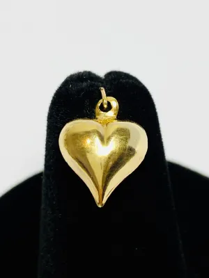 Flawless 3mm X 12mm 14K Gold Filled & Sterling Silver  Round Heart Shaped Finding/Charm Sku #2025-C