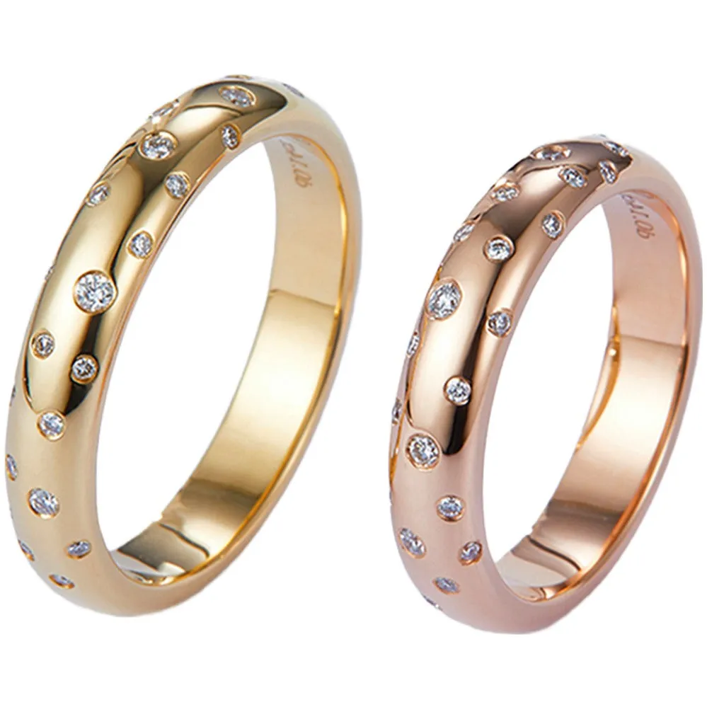 Flush Setting Diamond Wedding Ring