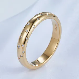 Flush Setting Diamond Wedding Ring
