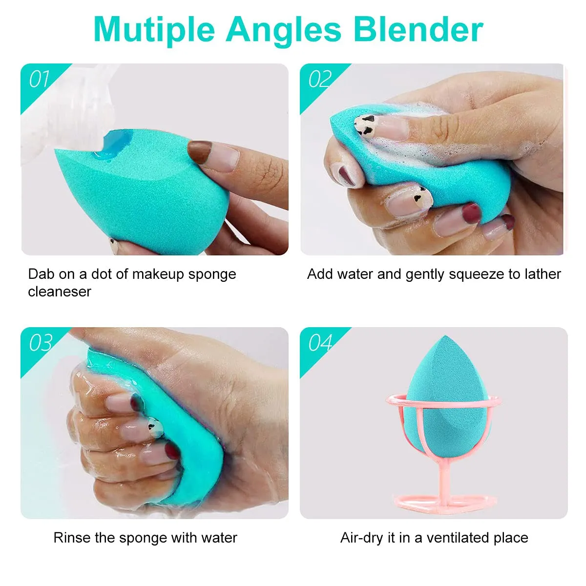 Fofosbeauty Luxury 4 Pcs Beauty Blender Set