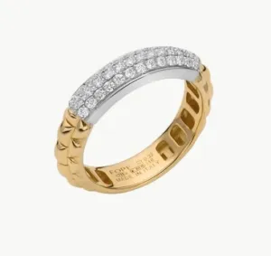 Fope18kt Yellow and White Gold EKA Diamond Ring 0.11ct