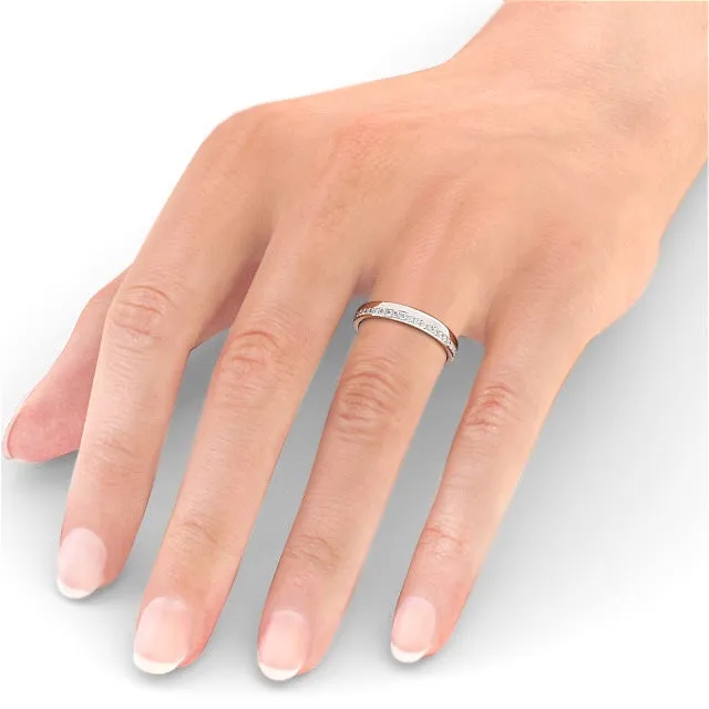 Full Eternity Ring, Offset Round Cut Stones