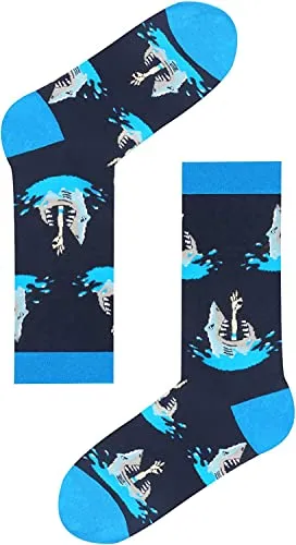Fun Shark Gifts for Men Shark Gifts for Him & Guys Who Love Shark Cute Men's Shark Socks