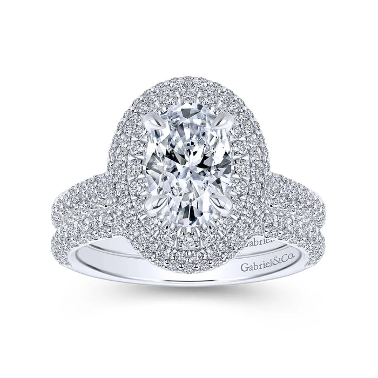 Gabriel & Co. "Lolita" Pave Set Diamond Wedding Band