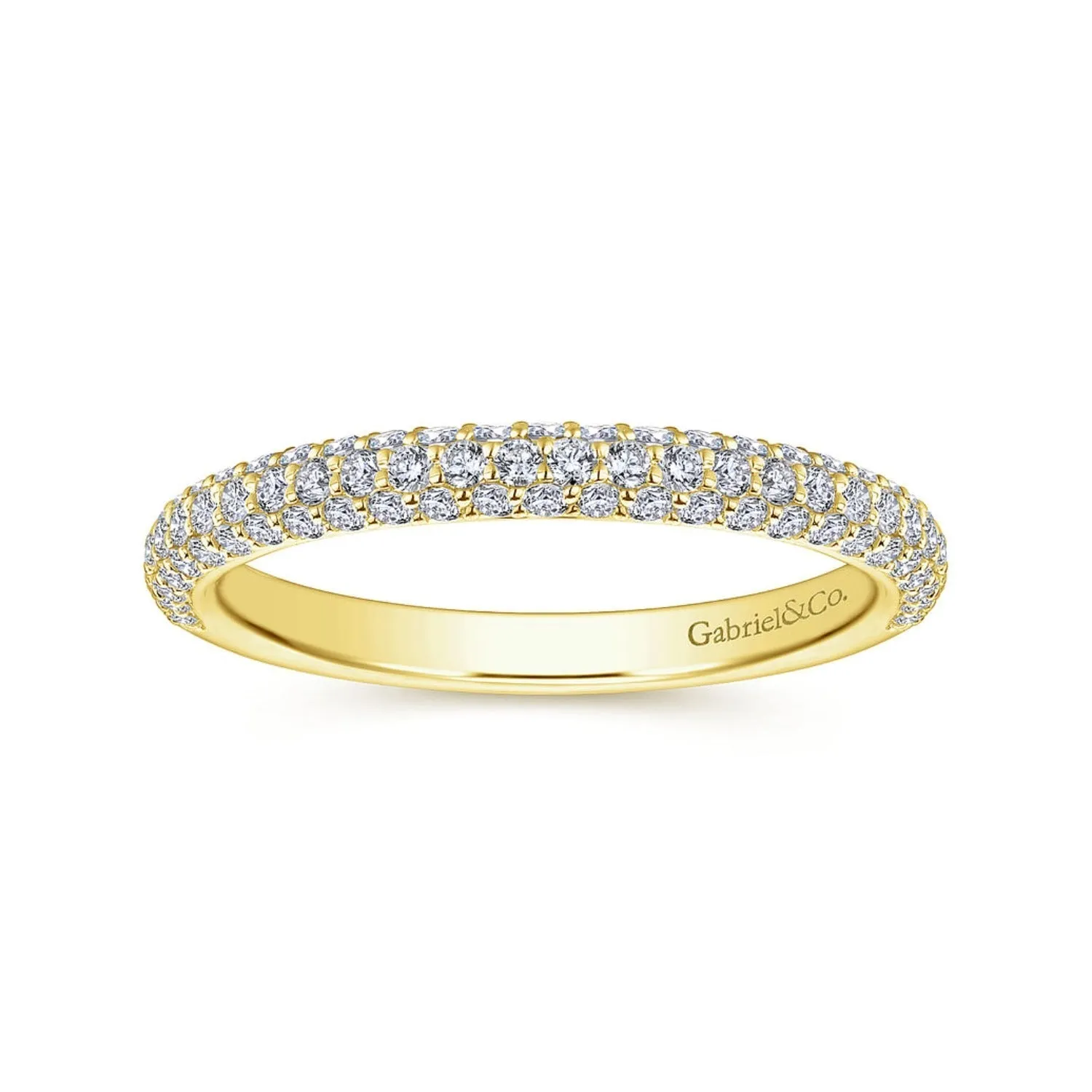 Gabriel & Co. "Lolita" Pave Set Diamond Wedding Band