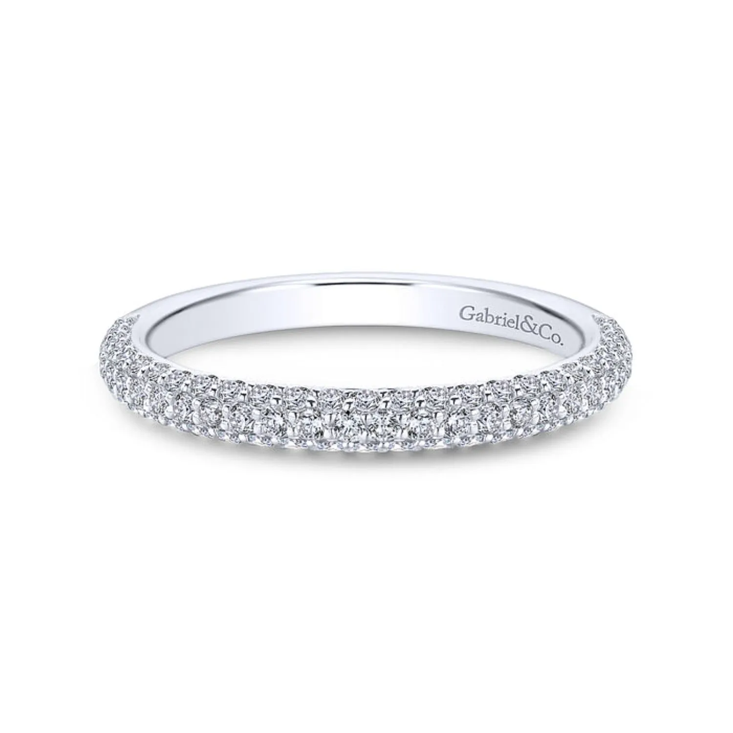 Gabriel & Co. "Lolita" Pave Set Diamond Wedding Band
