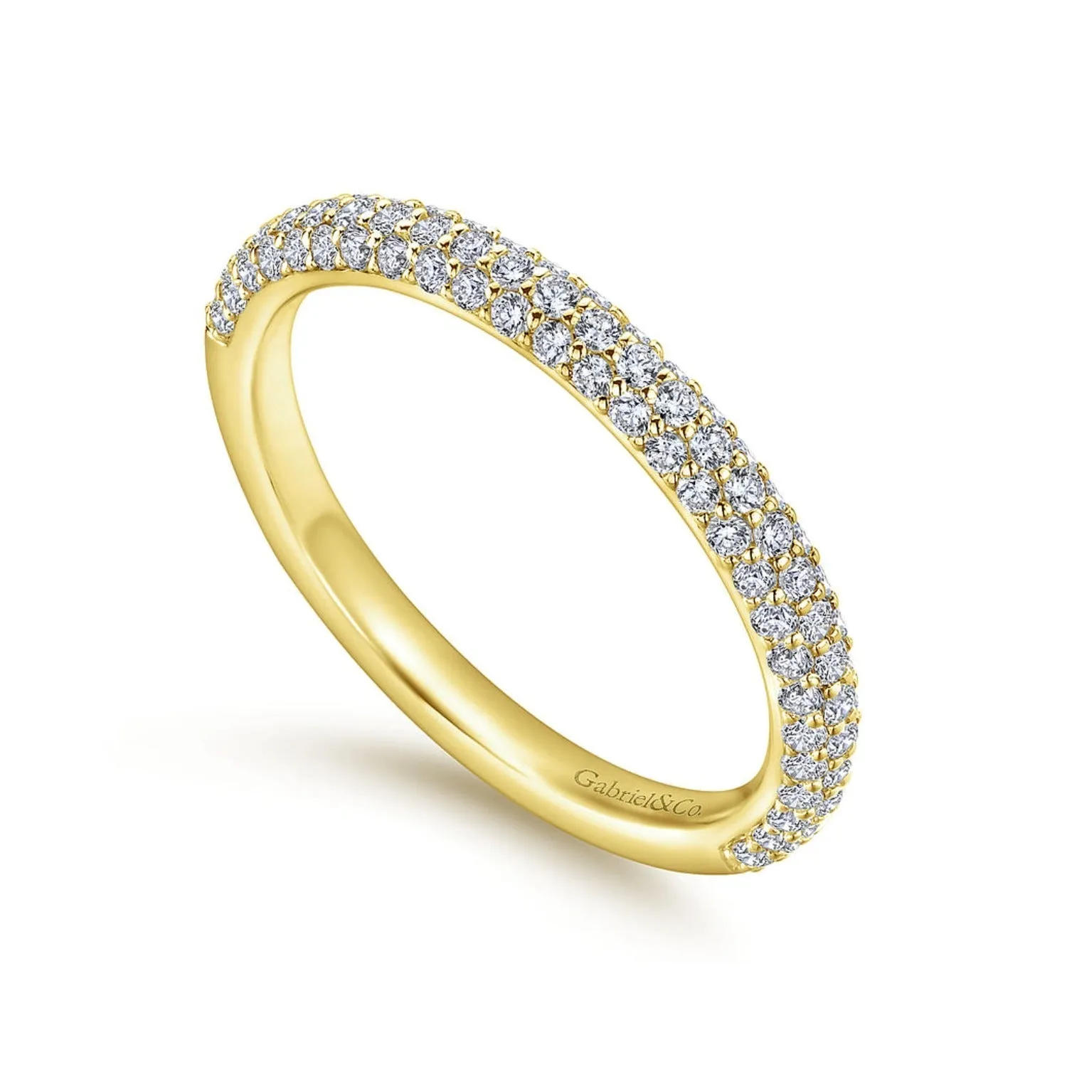 Gabriel & Co. "Lolita" Pave Set Diamond Wedding Band