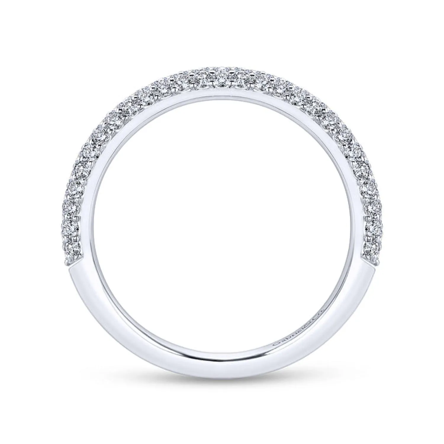 Gabriel & Co. "Lolita" Pave Set Diamond Wedding Band