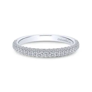 Gabriel & Co. "Lolita" Pave Set Diamond Wedding Band