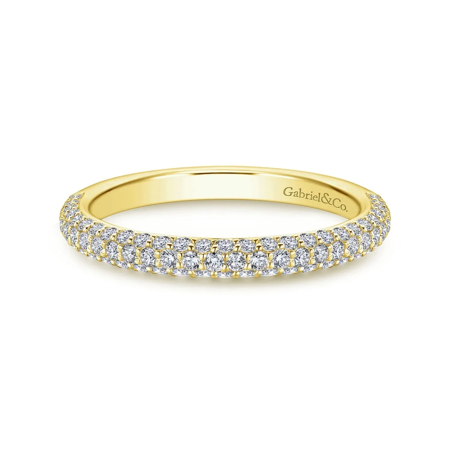 Gabriel & Co. "Lolita" Pave Set Diamond Wedding Band