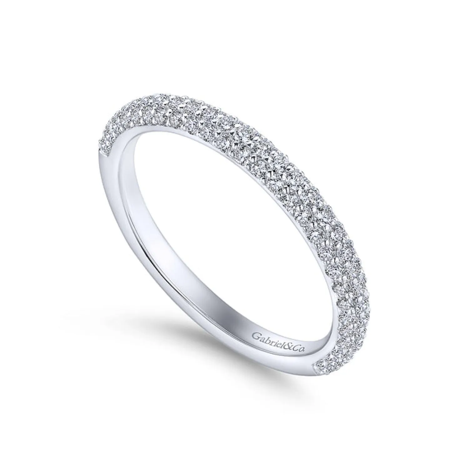 Gabriel & Co. "Lolita" Pave Set Diamond Wedding Band