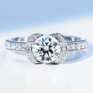 GIA Diamond V-Shape Gallery Engagement Ring