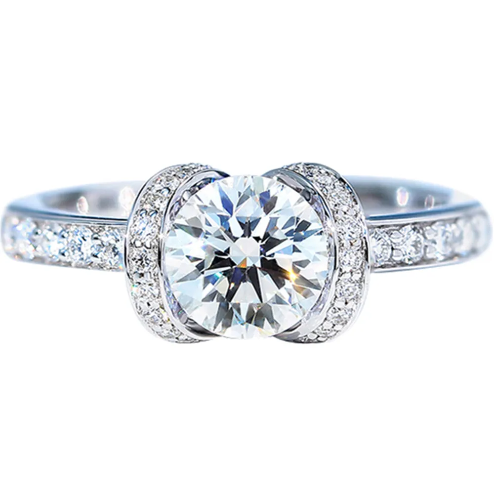 GIA Diamond V-Shape Gallery Engagement Ring
