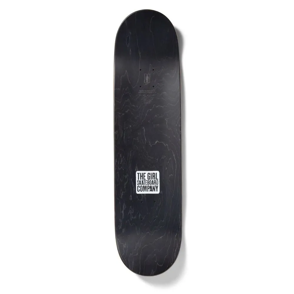 Girl Skateboard OG Black White Andrew Brophy Skateboard Deck - 8.56"