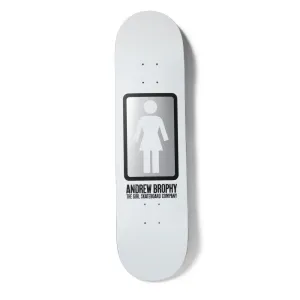 Girl Skateboard OG Black White Andrew Brophy Skateboard Deck - 8.56"