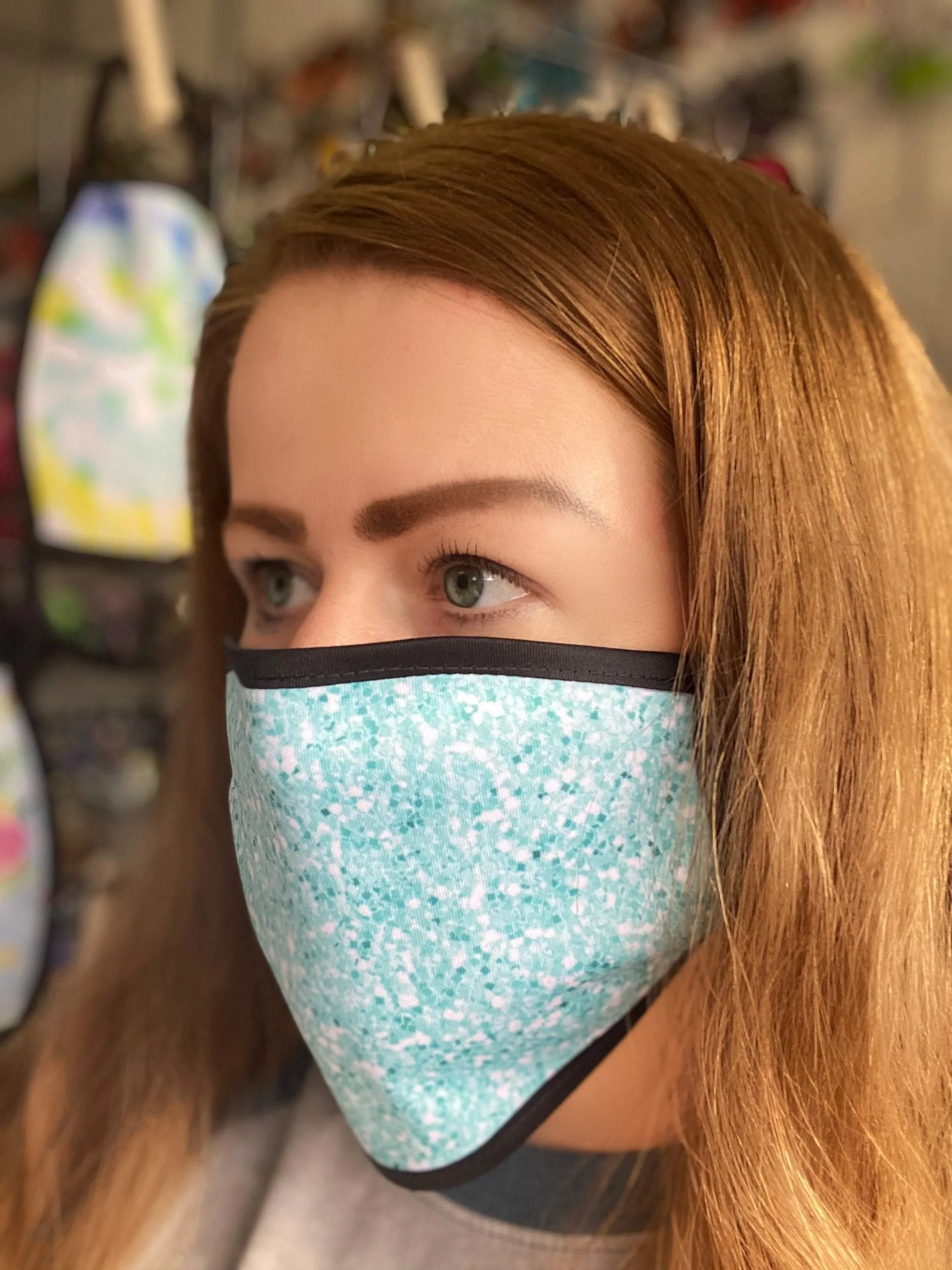 Glitter Print Face Mask NOT Actual Glitter / Washable / Dust Mask/ Face Mask for Adults/ Face Mask for Youth