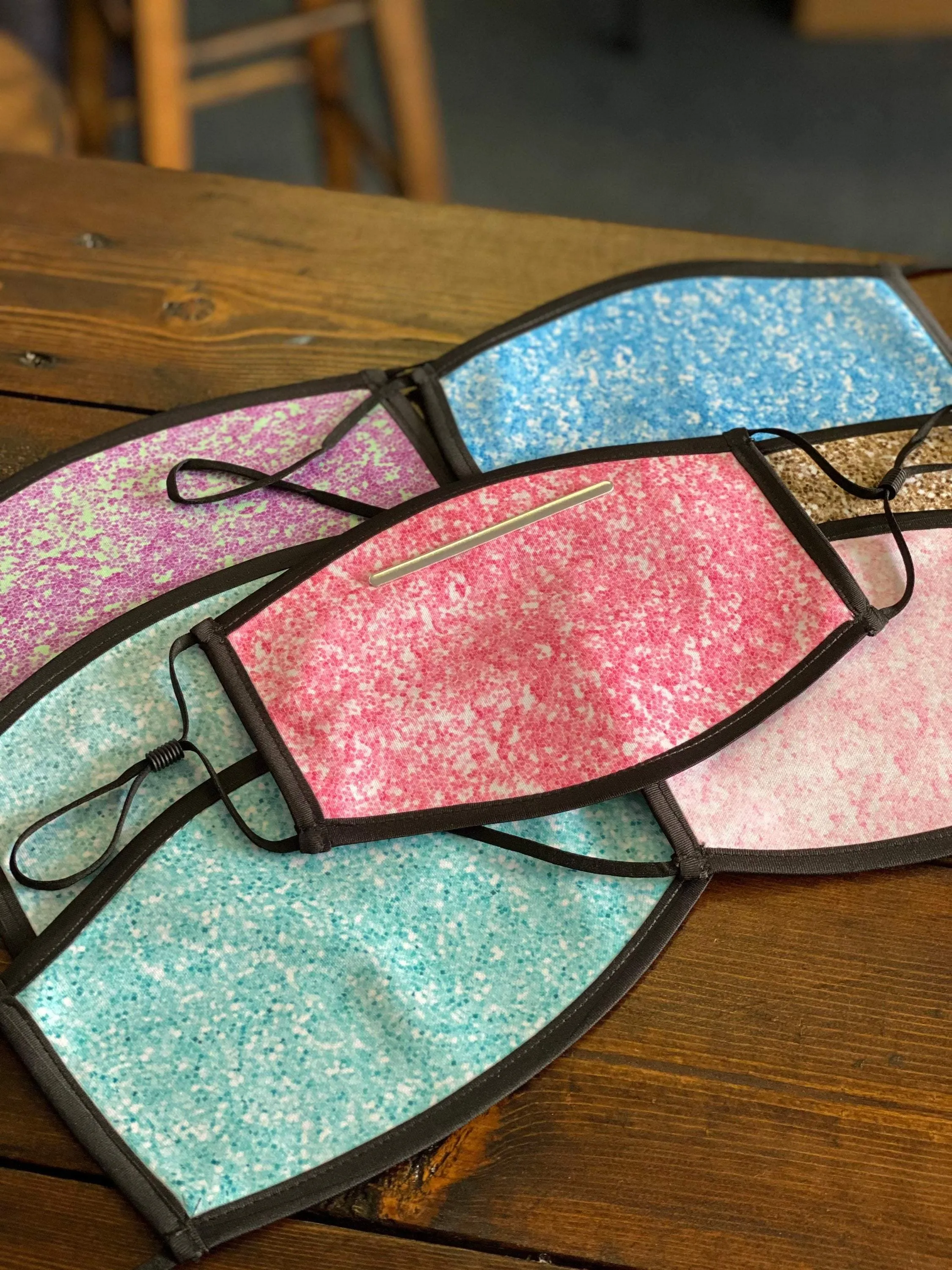 Glitter Print Face Mask NOT Actual Glitter / Washable / Dust Mask/ Face Mask for Adults/ Face Mask for Youth