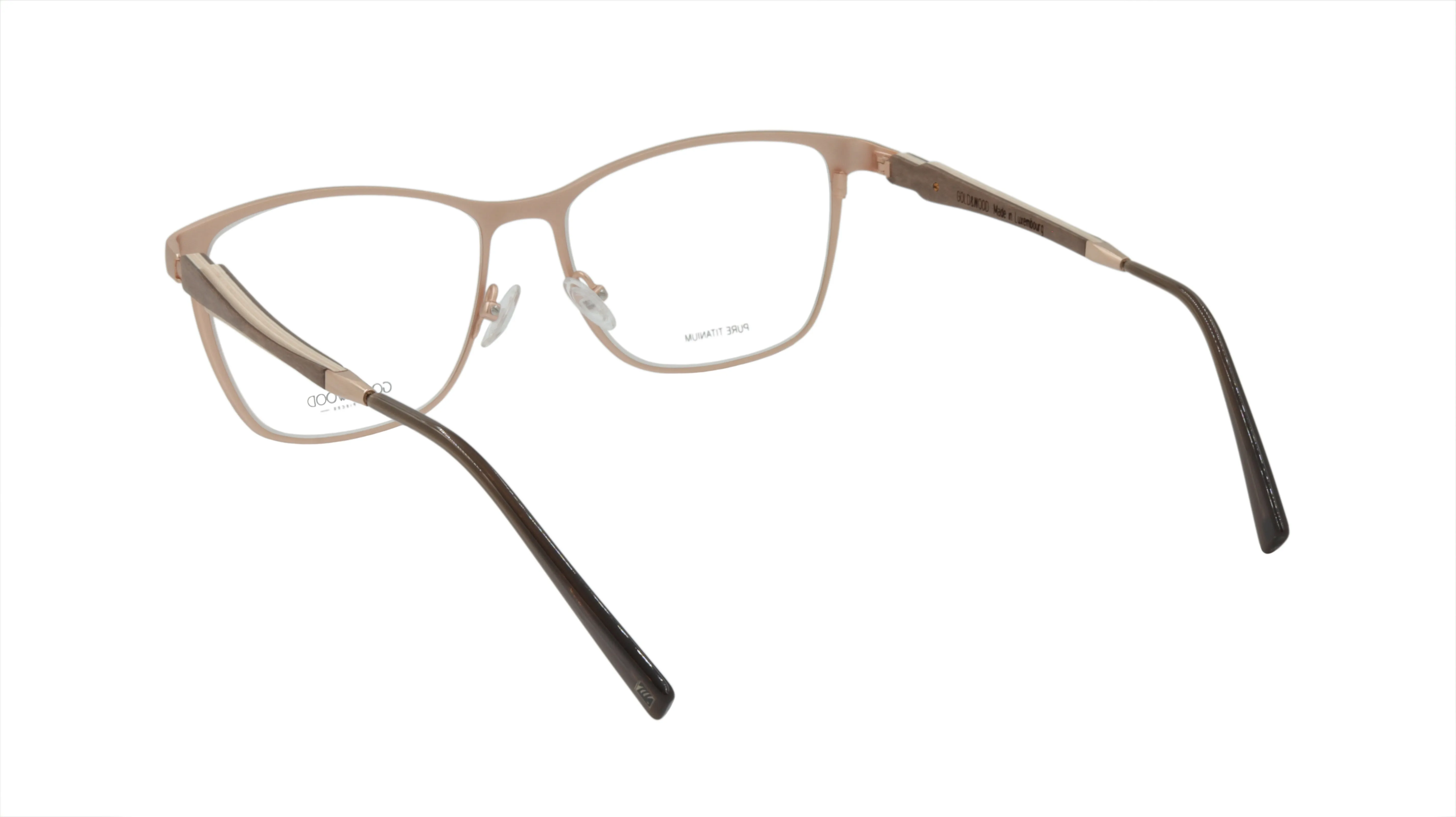 GOLD & WOOD Eyewear Titanium and Satin Rose Gold
