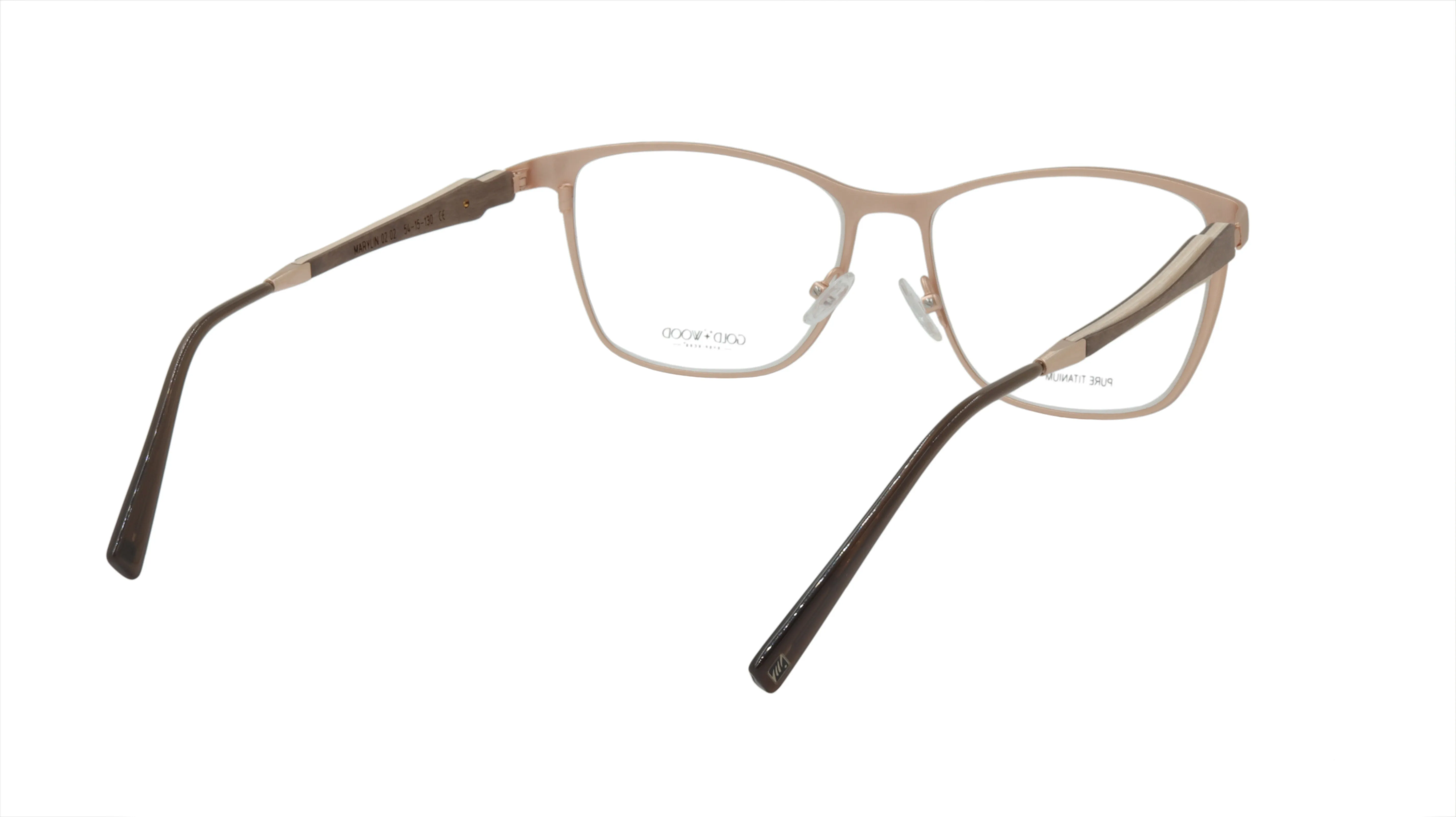 GOLD & WOOD Eyewear Titanium and Satin Rose Gold