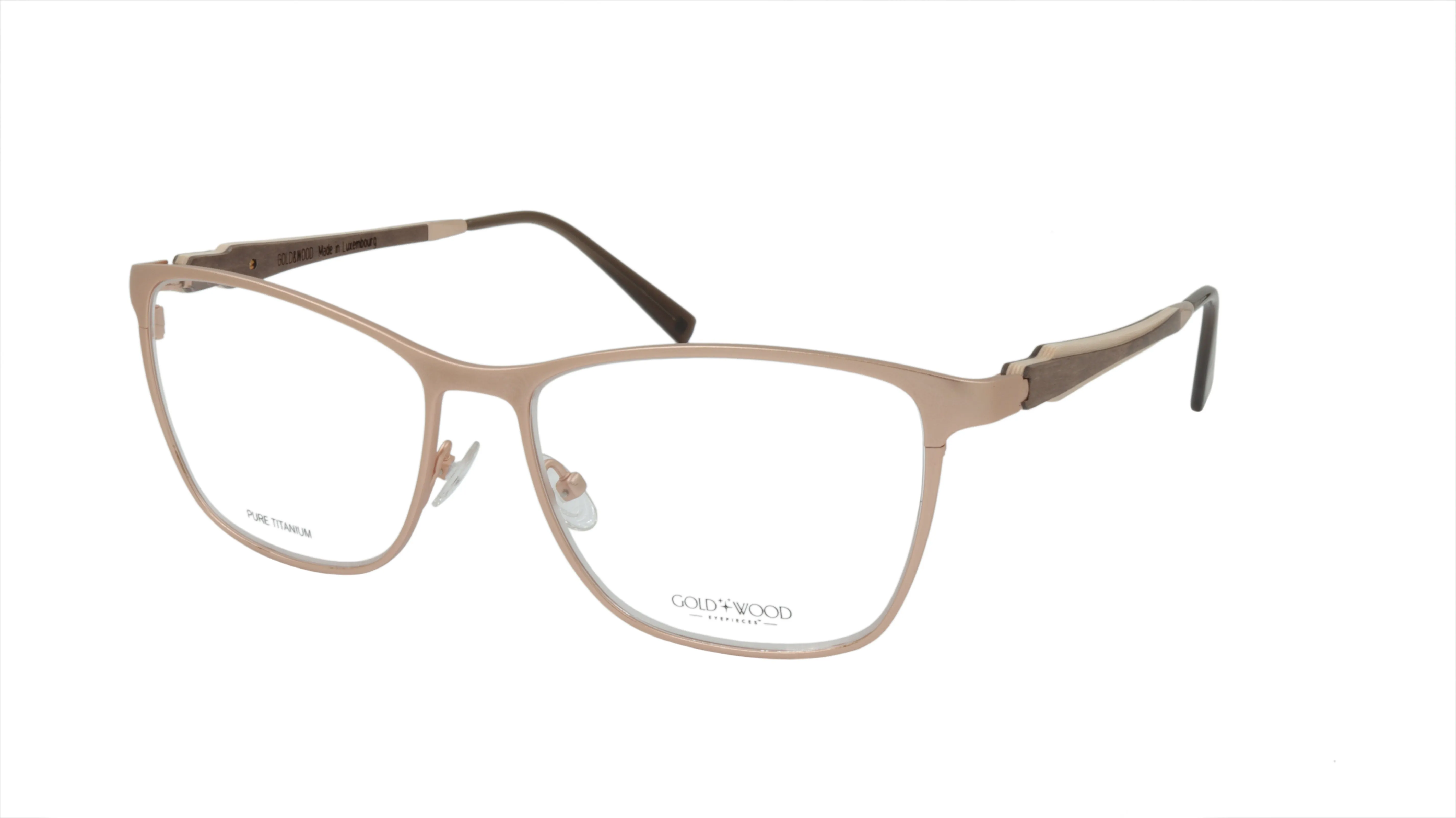 GOLD & WOOD Eyewear Titanium and Satin Rose Gold