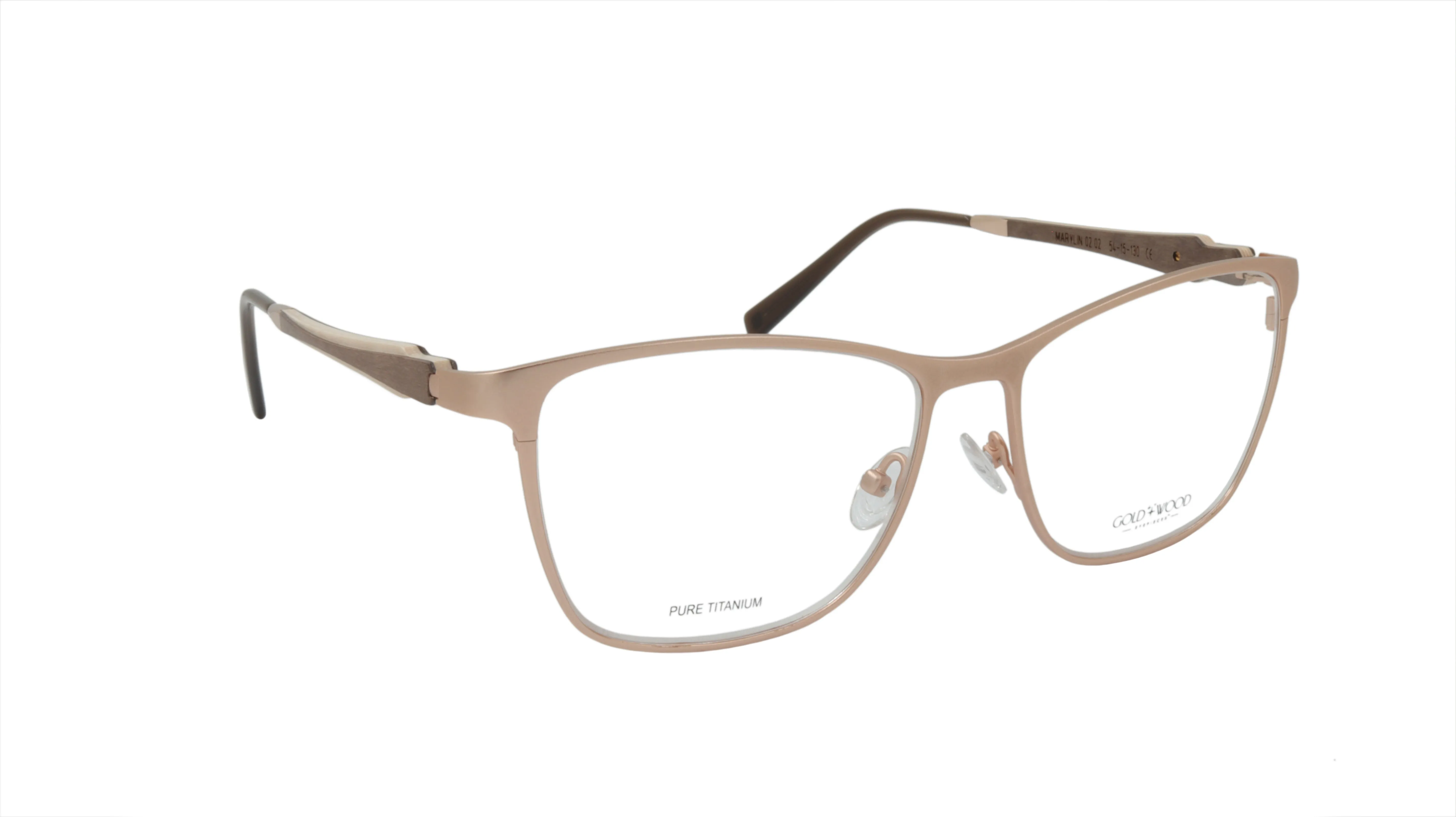 GOLD & WOOD Eyewear Titanium and Satin Rose Gold