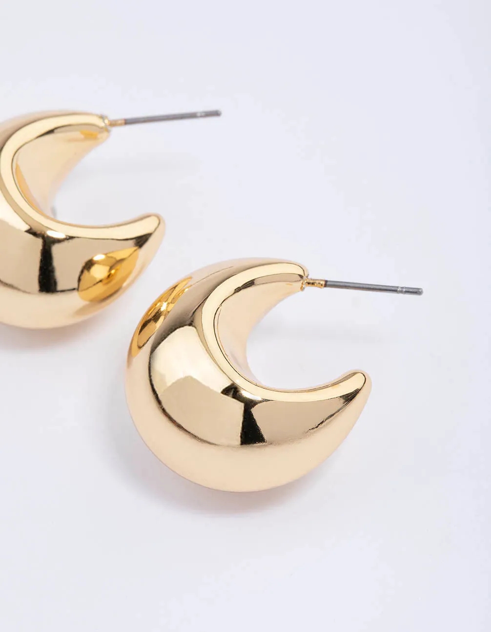Gold Plated Chunky Bubble Hoop Earrings