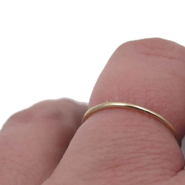 Gold Stacking Round Wire Ring