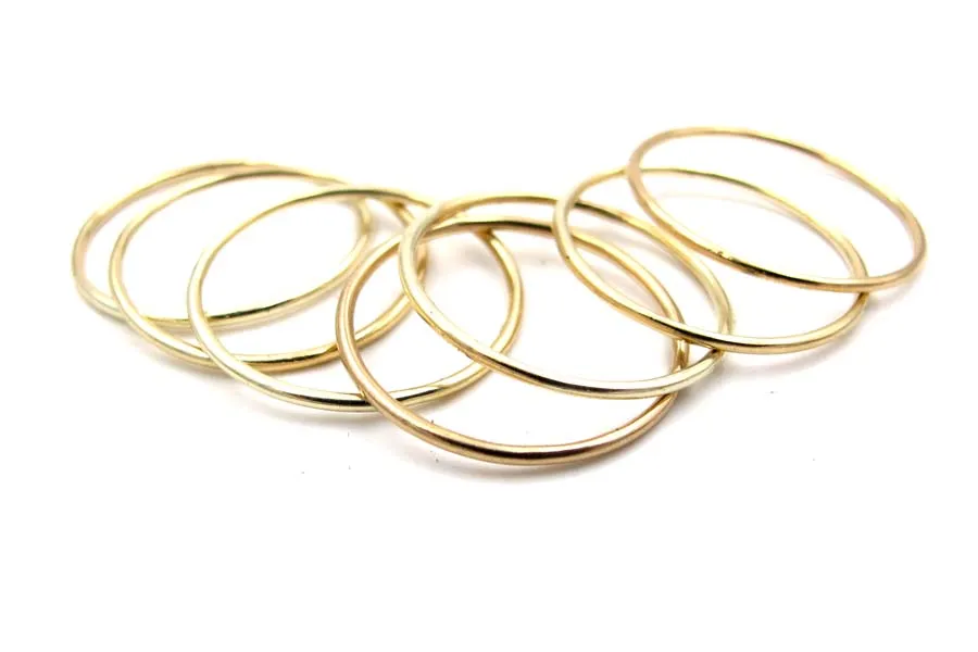 Gold Stacking Round Wire Ring